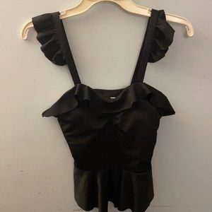 Shein Black ruffley tankini